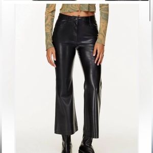 New! Wilfred Melina Flare Pants – Black Vegan Leather – Size 6